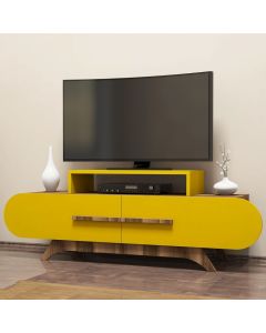 HANAH HOME TV polica Rose Walnut Yellow - 173018-1