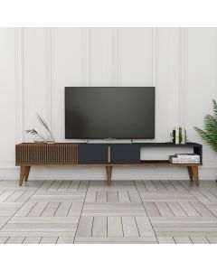 HANAH HOME TV polica Milan Alt Walnut Anthracite - 173157