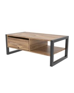 HANAH HOME Klub sto Haldizen, braon/crna