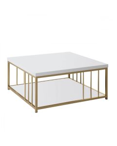 HANAH HOME Sto za dnevnu sobu Zenn White Gold - 173281