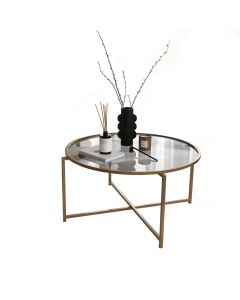 HANAH HOME Sto za dnevnu sobu Gold Sun S404F Gold Fume - 173364