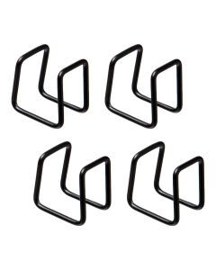 FIVE Metalne kuke za police set 4 komada 3 x 2,5 x 3,5cm metal crnee - 173696-1