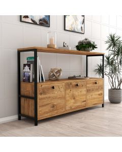 HANAH HOME Komoda Nero v2, braon/crna