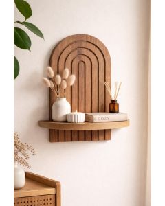 HANAH HOME Zidna polica Artmtkwll1, svetlobraon