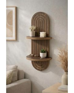 HANAH HOME Zidna polica Artmtkwll2, braon