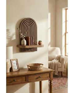 HANAH HOME Zidna polica Artmtkwll1D, braon