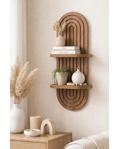 HANAH HOME Zidna polica Artmtkwll2D, svetlobraon