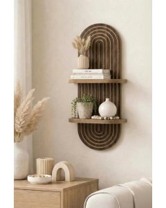 HANAH HOME Zidna polica Artmtkwll2D, braon
