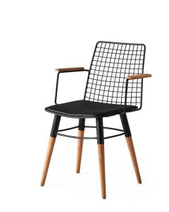 HANAH HOME Set trpezarijskih stolica 2/1 Trend 270, crna/braon