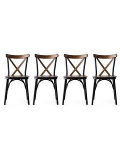 HANAH HOME Set trpezarijskih stolica 4/1 Ahşap Ekol 261 V4, braon