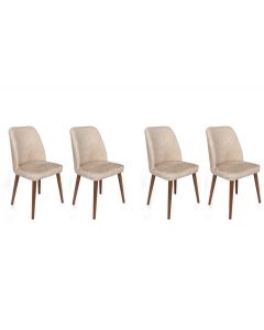 HANAH HOME Set trpezarijskih stolica 4/1 Dallas-550, bež/braon