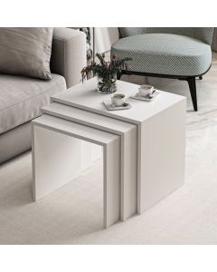HANAH HOME Set klub stolova 3/1 Alya, bela - 174257