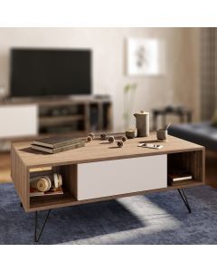 HANAH HOME Sto za dnevnu sobu Mistico Walnut White 2 - 174284