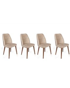 HANAH HOME Set trpezarijskih stolica 4/1 Alfa-464, bež/braon