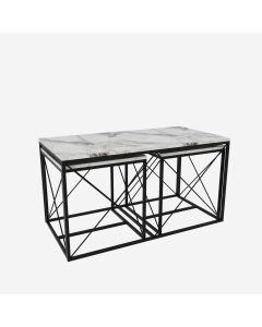 HANAH HOME Sto za dnevnu sobu Defne White Marble (3 kom) - 174323