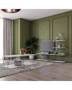 HANAH HOME Set nameštaja za dnevnu sobu Basak, bela