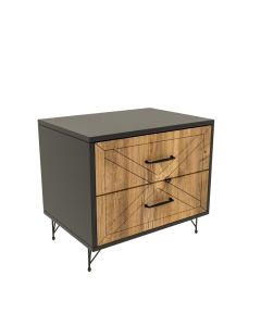HANAH HOME Noćni ormarić Felicita, braon/crna