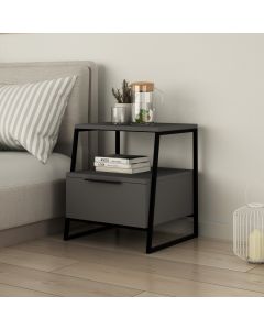 HANAH HOME Noćni ormarić Pal, antracit - 174385