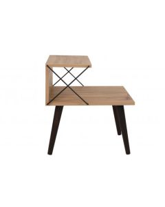 HANAH HOME Noćna polica Cross, svetlo braon