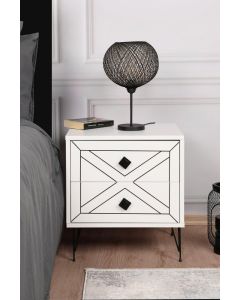 HANAH HOME Noćni ormarić Luna, bela