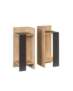HANAH HOME Set dva noćna stočića Elos, krem/antracit - 174421