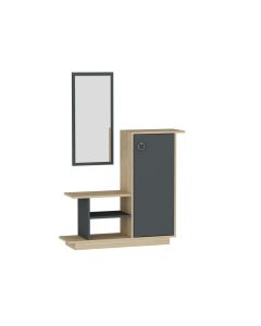 HANAH HOME Cipelarnik sa ogledalom Asia, krem/antracit