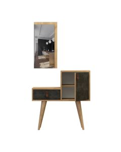 HANAH HOME Cipelarnik sa ogledalom Janna, krem