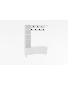 HANAH HOME Ormar za predsoblje sa čivilukom Bahar, bela