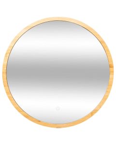 FIVE Ogledalo sa led svetlom okruglo 57 x 3 x 57 cm bambus/staklo - 174661-1
