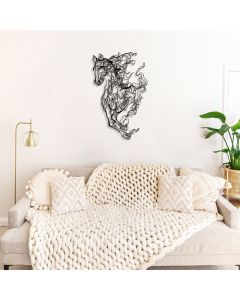 WALLXPERT Zidna dekoracija Metal Horse Line Art APT724 - 174958