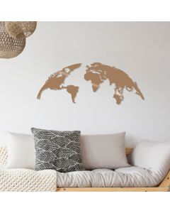 WALLXPERT Zidna dekoracija World map small copper