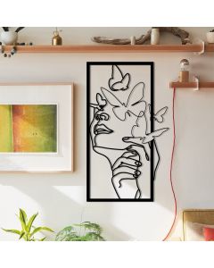 WALLXPERT Zidna dekoracija Butterfly face female - 175290