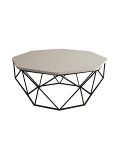 HANAH HOME Klub sto Diamond, krem/crna