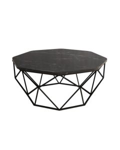 HANAH HOME Sto za dnevnu sobu Diamond Black Marble - 176001