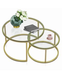 HANAH HOME Set klub stolova Belarus, zlatna