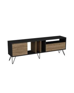 HANAH HOME TV polica Mistico 180 Walnut Black - 177210