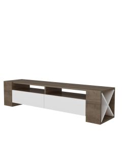 HANAH HOME TV polica Sosruko Walnut White - 177218