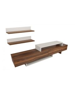 HANAH HOME TV polica Nirvana White Teak - 177370