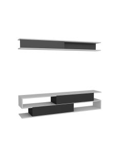 HANAH HOME TV komoda Sims, crna/bela