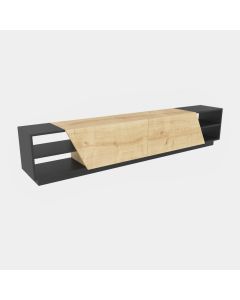 HANAH HOME TV polica Rhodes Anthracite Oak - 177396