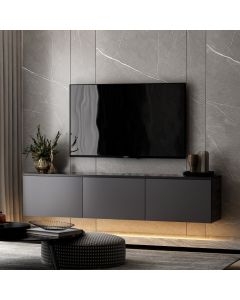 HANAH HOME Zidna TV komoda Neon Illuminated, antracit