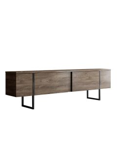 HANAH HOME TV polica Luxe Walnut Black - 177447