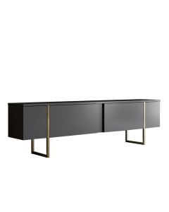 HANAH HOME TV polica Luxe Anthracite Gold - 177448
