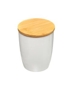 FIVE Keramička posuda sa bambus poklopcem 0.85L, bela - 179607