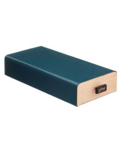 FIVE Kutija za kapsule kafe sa fiokom 17,8x38x7,3cm metal/bambus plavo zelena - 179696D