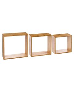 FIVE Set zidna polica Kocka 3/1, bambus - 181333-1