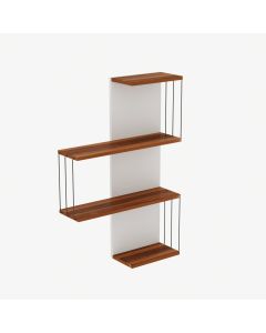HANAH HOME Zidna polica Cambel, braon/bela