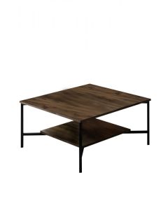HANAH HOME Sto za dnevnu sobu Black Line Walnut Black 1 - 182035-1