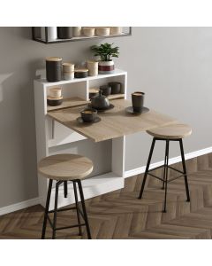 HANAH HOME Rasklopivi konzolni sto Bracked, bela/bež