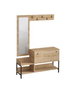 HANAH HOME Cipeplarnik sa čivilukom i ogledalom Nonso Sapphire Oak (793ELG3909) - 182236